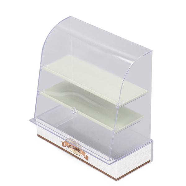 1:12 Dukkehus Kage Vitrine DIY Miniature Bageri Dessert Display Vitrine Model Dukkehus Tilbehør Grøn
