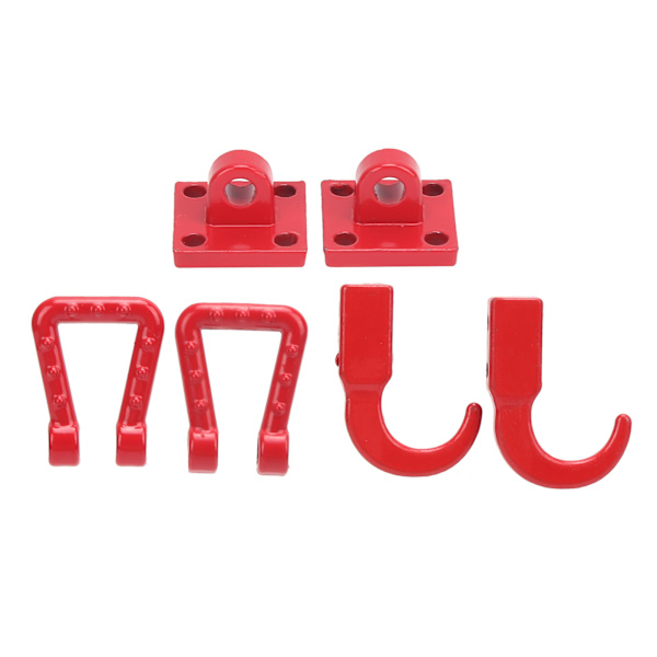 RC-auton perävaunun metallinen hinaussolki vetokoukut D-sakkelit Tamiya CC01 1/10 RC Crawler -päivitysosille punainen