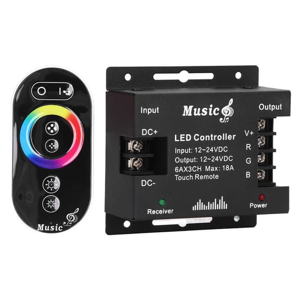 LED Controller Musik Touch Controller Høj Følsomhed RGB Strip Light Controller til Husholdningsbar