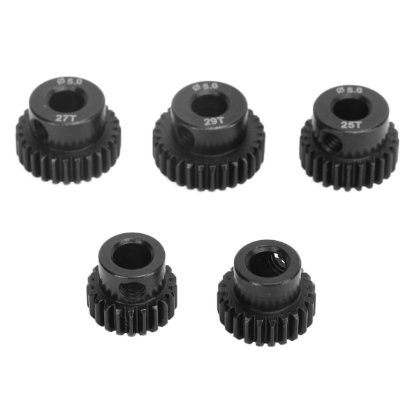 48DP Pinion Gear Sett 5.0mm Krom Molybden Legering Stål 21T 23T 25T 27T 29T RC Motor Gear for Fjernkontroll Bilmotor