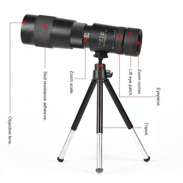 Monocular Scope HD Prism 10X100 Monocular Telescope for Racing Beach Bird Watching Bådsejlads