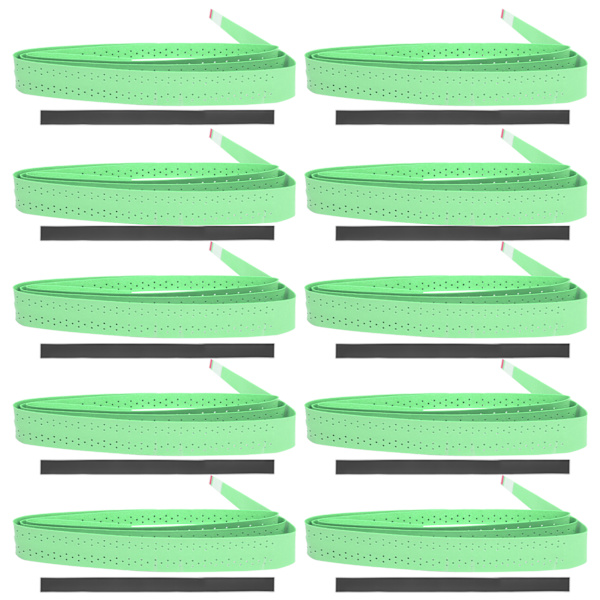 Badmintonracket övergrepp Perforerad klibbighet Halksäker Antisladd svettband Grip Tapgreen