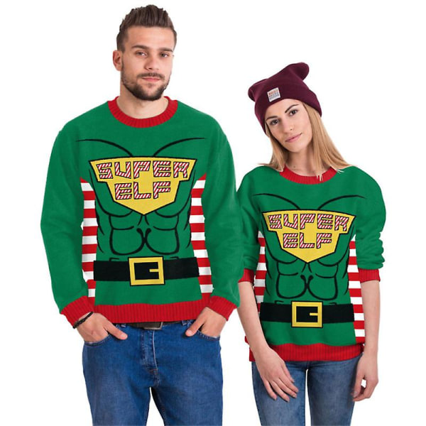Ugly Christmas Sweater Sjov Crew Neck Pullover Sweatshirt Til Mænd Kvinder