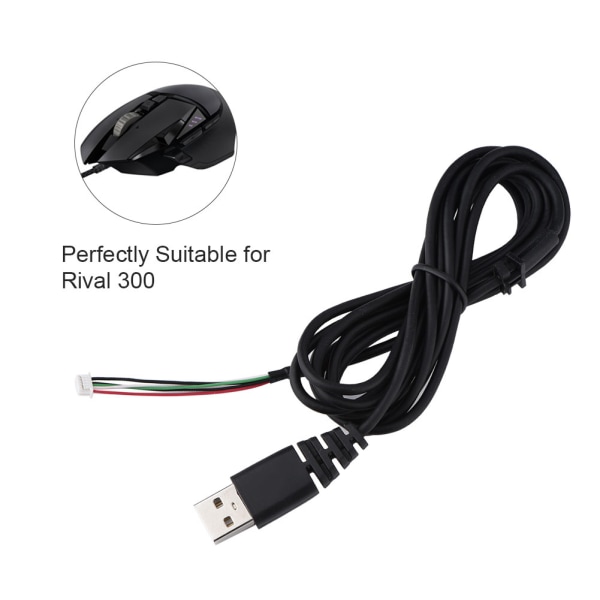 Profesjonell utskifting av musekabel 2,19 yd ingen fast mus USB-kabel erstatning for Rival 300