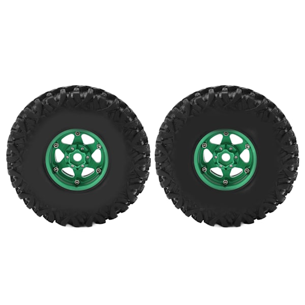 2 stk./sæt 1,9 tommer 120 mm Fælgefælge Dæk til Axial SCX10 D90 F350 1/10 RC Bil Opgraderingsdele Grøn Sort