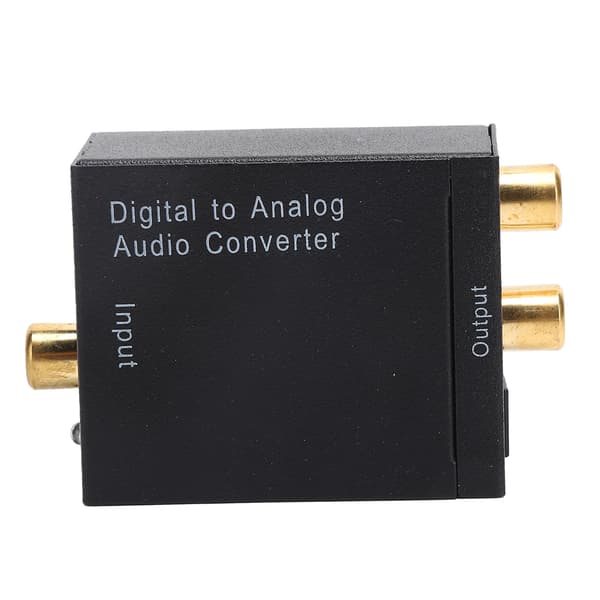 Digital til Analog Audio Konverter USB Svart Aluminium Legering Adapter DC 5V 1A