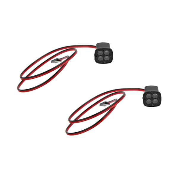 2 Set RC Bil Ljus LED Strålkastare Spotlights Fyrkantiga Hög Ljusstyrka Sökljus för 1/10 RC Crawler Bil