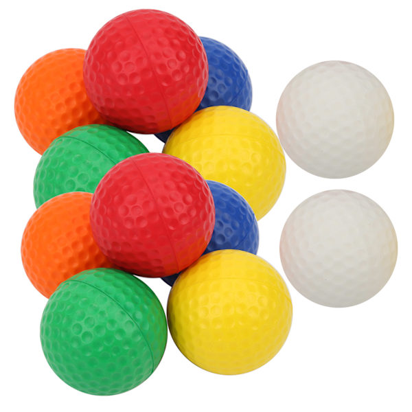 12 kpl Golf PU -pallosieni vaahtoava pallotarvike Valkoinen Punainen Oranssi Keltainen Vihreä Sininen