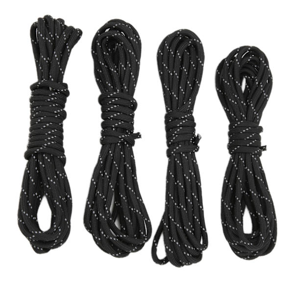 4 stk. Paracord Reb Reflekterende Multifunktionelt Fugtbestandigt Antikorrosionsbestandigt Slidstærkt Bardun Reb Teltreb til Camping