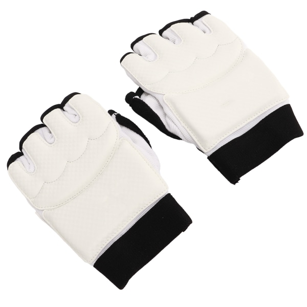1 par Taekwondo handsker åndbar elastisk halvfinger kickboksning Boksetræningshandsker til kampsport S