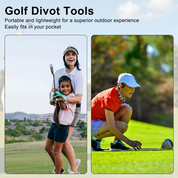 2 st Golf Divot Tools Bärbara lätta golfgafflar