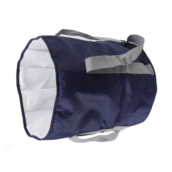 Sammenklappelig Fodbad Polyester Dobbelt Lag Sammenklappelig Camping Spand Med Opbevaringspose Til Udendørs Marineblå