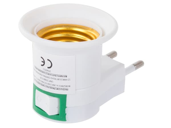 Stikkontaktadapter for Lyspære - E27 20