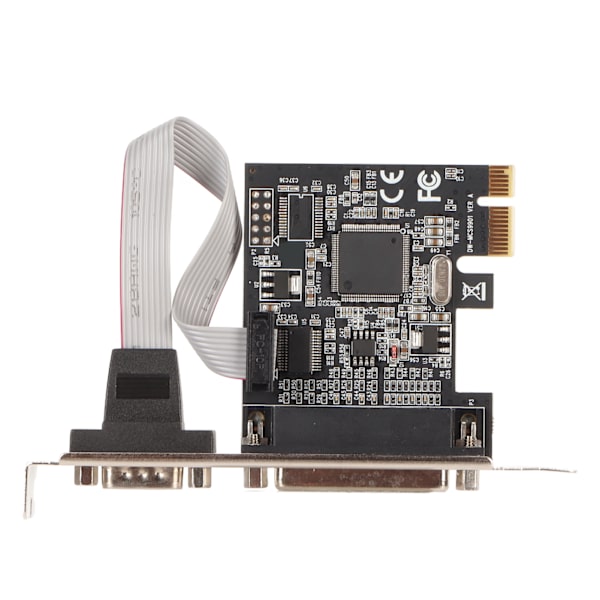 PCIe til RS232 udvidelseskort 9-pin seriel 25-pin parallel port Combo 2,5 Gbps PCIe Com Port Adapter til Printer POS Automation