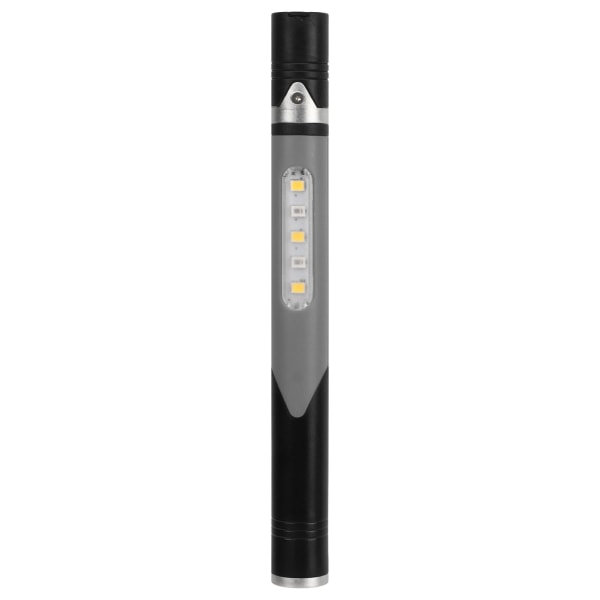 LED-kynälamppu 3 valonlähde 4 valonlähde USB -lataus IPX4 vedenpitävä kannettava kynälamppu kynäpidikkeellä lääkärin hoitajalle harmaa