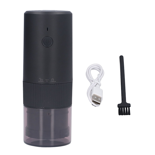 Sähköinen kahvimylly Kotimatka Kannettava USB Ladattava Langaton Mini Sähköinen Automaattinen Kartiokahvimylly Musta