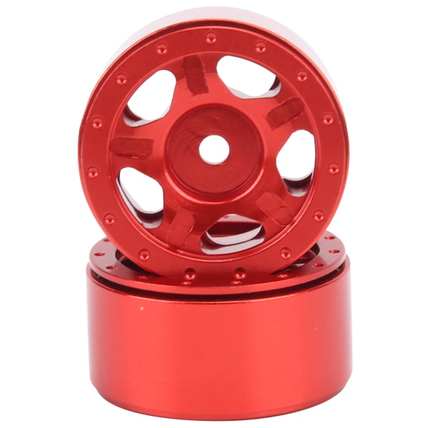 2st RC aluminiumlegeringshjulnav för Axial SCX24 90081 1/24 RC biluppgraderingsdelar Röd