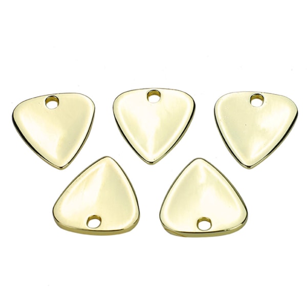 5 stk Metal Pick Plectrum til guitar musikinstrumenter tilbehør (guld)