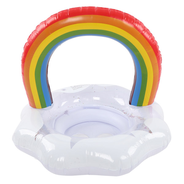 Baby Simning Float Rainbow Uppblåsbar Barn Simring med Safety Float Seat
