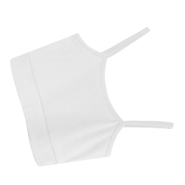 Tanktopp for kvinner, ermeløs spaghettistropp, smal passform, avslappet camisole for vår og sommer, hvit, fri størrelse (40‑60 kg)