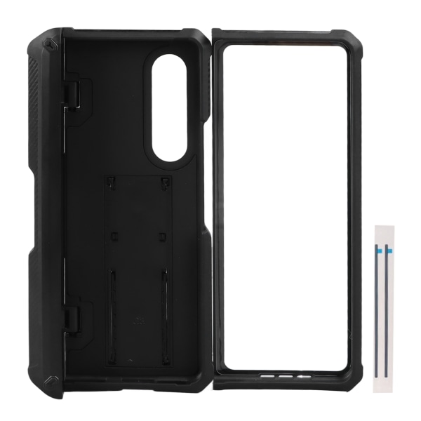 Taitettava phone case , jossa kynäpidike, musta TPU ja PC Kestävä taitettava cover Z Fold 3 5G:lle