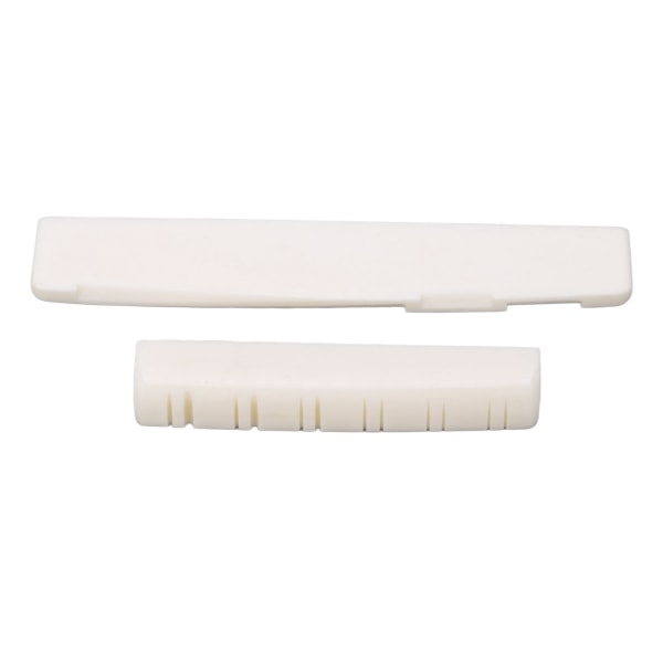 Gitarmuttersett Ox Bone Slotted Bridge Sadel Erstatning for 12-strengs akustiske gitarer