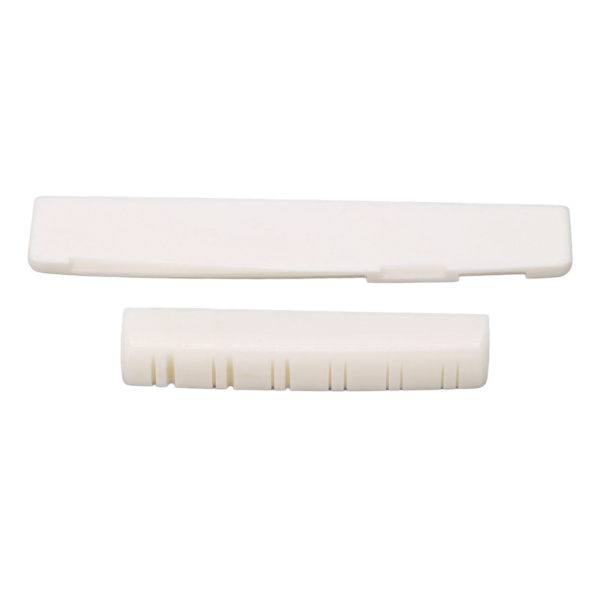 Set Ox Bone slitsad bro sadelbyte för 12-strängade akustiska gitarrer
