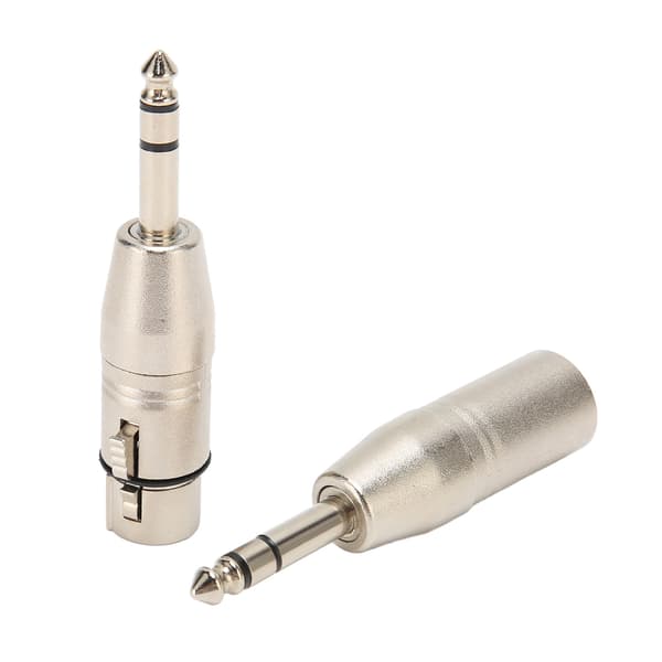 2 stk. 1/4 tommer TRS til XLR Adapter 6,5 mm Stereo 1/4 TRS Han til XLR 3-polet Hun og Han Stereo Balanced Lydforbindelse