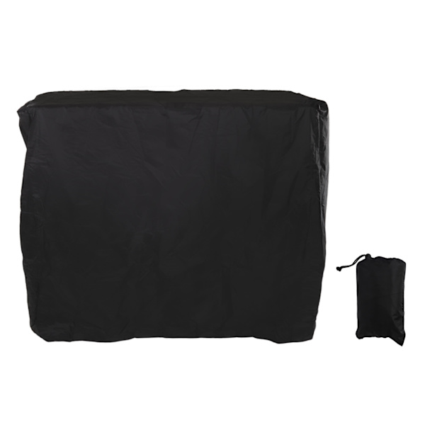 Pingisbordsöverdrag Svart Dragkedja 210 Silverbelagd Vattentät Dammtät Tennisbordsöverdrag för Uteplats 155x75x150cm