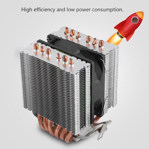 Computer CPU Blæsere Køler Køleplade 6 Heatpipe Til Intel LGA 1156/1155/1150/775