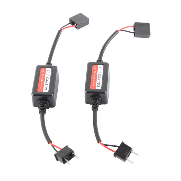2 stk. H7 Bil LED-frontlyktdekoder Radio Audio Anti-interferens Feilfjernerfilter