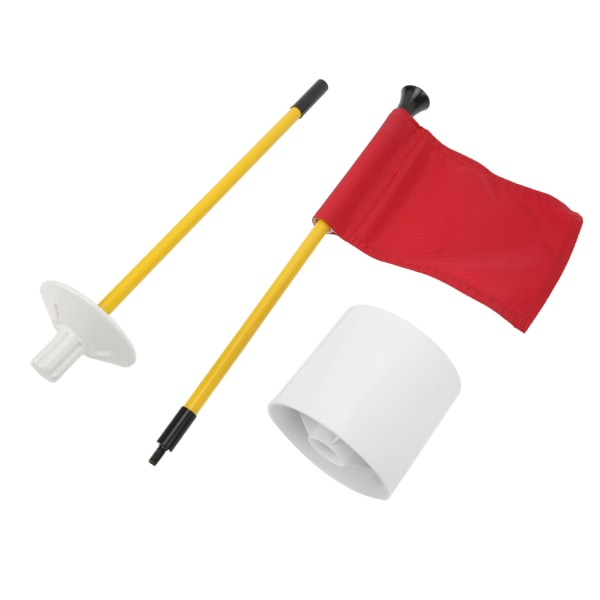 Golfnål Flaghuls-kopsæt til Mini Putting Green Flagstick Yard Practice Supplies Bærbar 2-sektion aftagelig rød