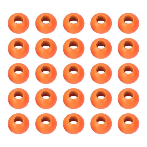 25 stk fluebindende wolframlegeringsperler Rundt nymfehoved Kuglefiskegrej Orange (4,6 mm)