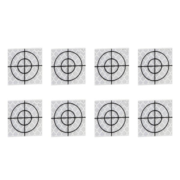 100 stk selvklebende reflekterende arkharpiksreflektor klistremerker for totalstasjonundersøkelse 3x3cm