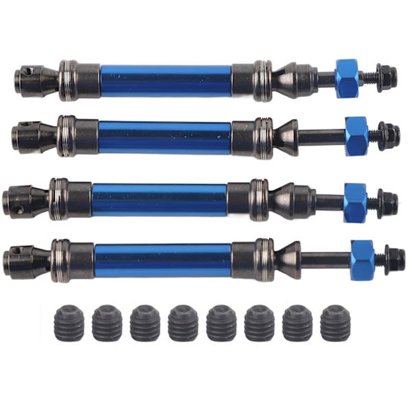4 kpl CVD Etu Taka Vetoakseli Metallinen Voimansiirtoakseli Traxxas Slash 4X4 1/10 RC CarTummansininen