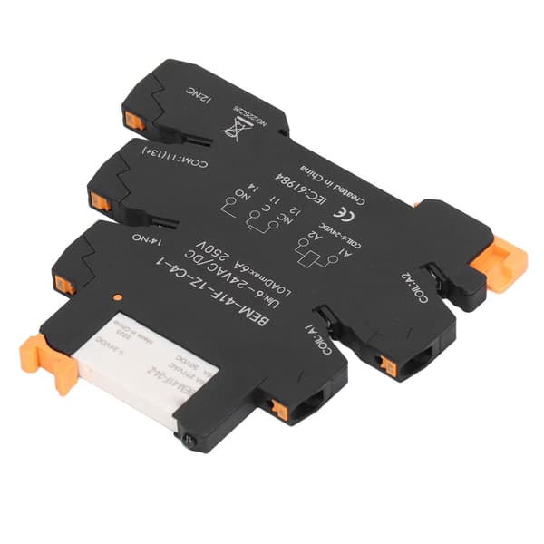 DC Control AC Ultratyndt Relæ DIN-skinne Montering Solid State Relæmodul SPDT Kontakt 6A 6-24V