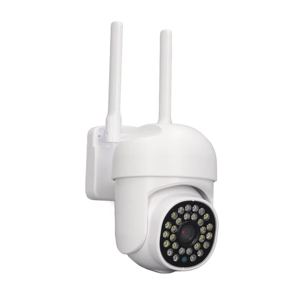 WiFi overvåkingskamera 360° roterbart 1080P HD 2-veis intercom nattsyn sikkerhetskamera for utendørs bruk