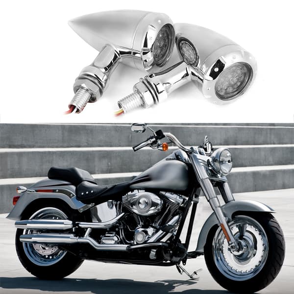 2 stk. Motorcykel 10 mm Styring Blinkende LED Blinklys