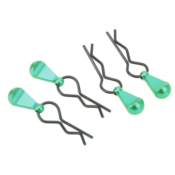 4 kpl RC-koria kiinnikkeitä R-nastat Ruostumaton teräs R-kiinnikkeet Alumiiniseosvetovälilehdet 1/8 1/10 RC-autolle Vihreä