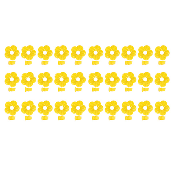 30 set kolibrimatare blommor flerfärgade unika utbytbara kolibri fågelmatare blomma tillbehör gul
