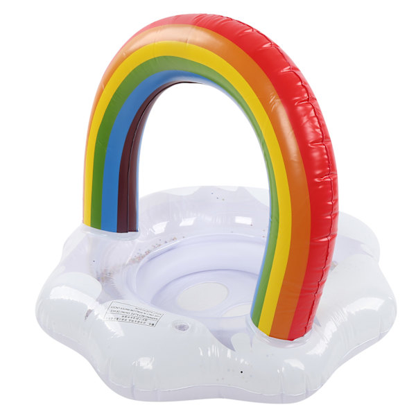 Baby Simning Float Rainbow Uppblåsbar Barn Simring med Safety Float Seat