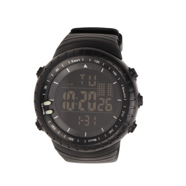 Elektroninen watch vedenpitävä yövalo, suuri näyttö, pikalukitushihna, digitaalinen watch , musta