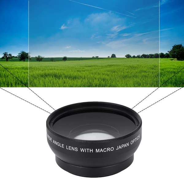 High Definition 0.45X vidvinkelobjektiv til 49 mm monteringskamera