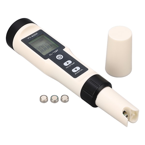 H2-mätare Digital vätetestare Analysator Bärbar vattenkvalitet Temp Test Pen med bakgrundsbelysning