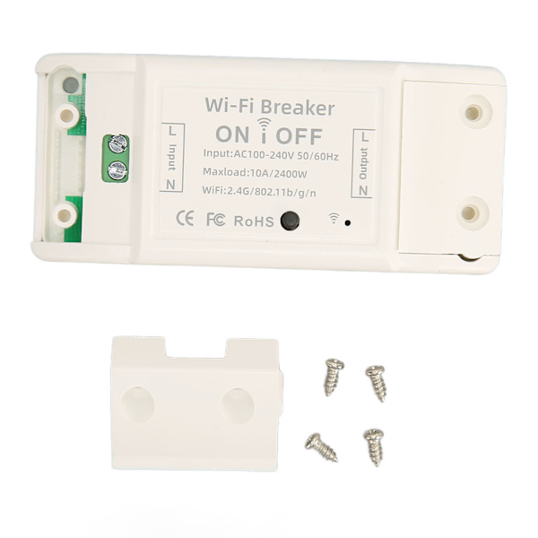 WiFi Smart Switch Håndfri Stemmestyring Bryter Hjemmeapparat På Av Bryter AC100‑240V