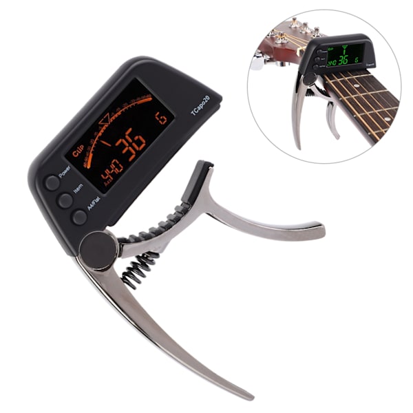 Enhands Quick Change Metal Capo Tuner Gear Tillbehör för gitarrbas (brons)
