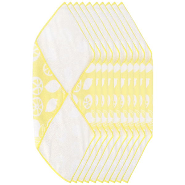 10 stk 40x40cm frukt mønster reaktivt trykt håndkle superabsorberende mikrofiberhåndkle kjøkkenbruk