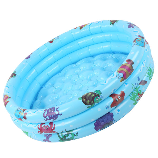Inomhus utomhus baby rund uppblåsbar barn vattenlek pool blå90cm/35.4in