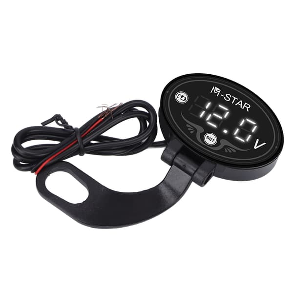 Motorcykel LED Voltmeter Digital 9-24V Smart Vattentät Hög Noggrannhet ABS Batteriövervakare Säkerhetskörning