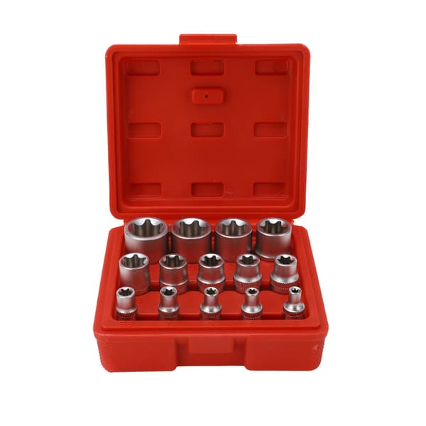 14 stk. E Type Torx Stjerne Bit Top Sæt E4 E24 1/4 3/8 1/2 Drev Reparationsværktøjssæt